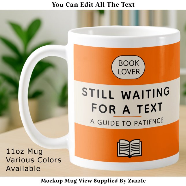 Funny Patience Title Retro Paperback Cover Orange Coffee Mug (Creator Uploaded)