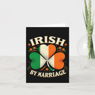Funny Patricks Day Irish By Marriage Retro Irish F Card