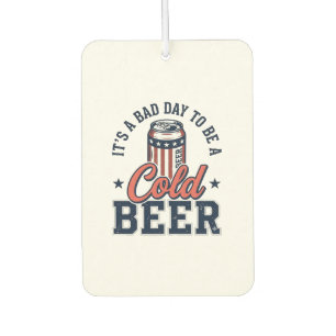 Funny Patriotic Cold Beer Vintage Vector Shirt Des Car Air Freshener