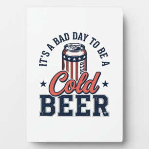 Funny Patriotic Cold Beer Vintage Vector Shirt Des Plaque
