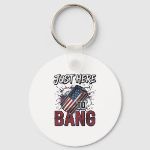 Funny Patriotic Firecracker Vintage 4th of July Sh Key Ring