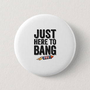 Funny Patriotic Firework Bang Vintage Shirt Design 6 Cm Round Badge