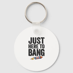 Funny Patriotic Firework Bang Vintage Shirt Design Key Ring