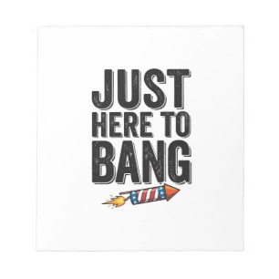Funny Patriotic Firework Bang Vintage Shirt Design Notepad