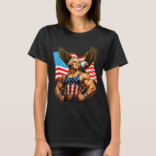 Funny Patriotic George Washington Eagle Usa 4th Of T-Shirt