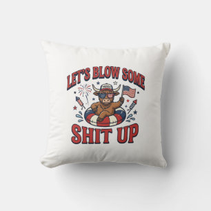 Funny Patriotic Highland Cow Fireworks Shirt (2)_1 Cushion