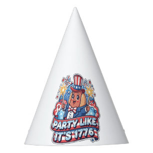 Funny Patriotic Hot Dog 4th of July Party Hat