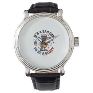 Funny Patriotic Hot Dog Vintage Engraving Shirt De Watch