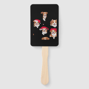 funny patterns christmas yule yuletide Classic T-S Hand Fan