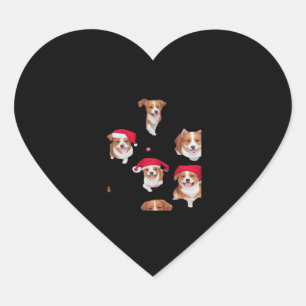 funny patterns christmas yule yuletide Classic T-S Heart Sticker