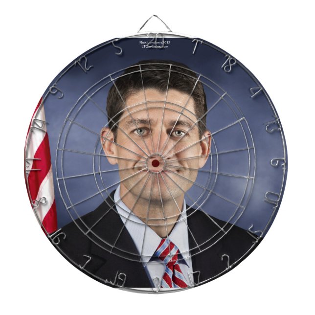 Funny Paul Ryan Dart Board by Rick London (Front)