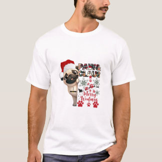 Funny Paw&Claus, Xmas, Cool Dog Christmas  T-Shirt