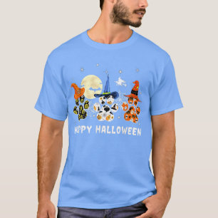 Funny Paw Print Halloween Dog Candy Pumpkin Ghost T-Shirt