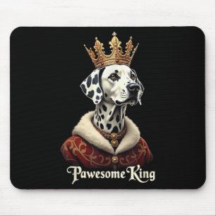 Funny Pawesome Dalmatian King Dog Carriage Art Mouse Mat
