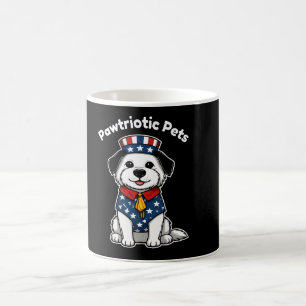 Funny Pawtriotic Pets – USA FlagClassic Mug, 11 oz Coffee Mug