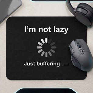 Funny PC Gamer Buffering Problems Joke Mouse Mat