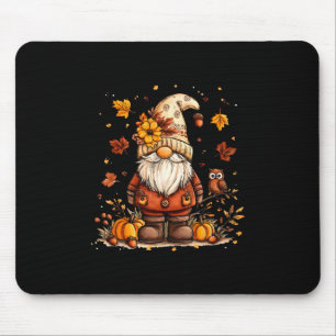 Funny Peace Gnome Halloween Thanksgiving Pumpkin A Mouse Mat