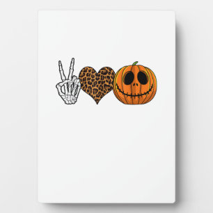Funny Peace Love Halloween T-Shirt Plaque