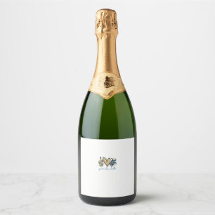 Funny Peace Love Turtle Gift Sparkling Wine Label