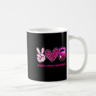 Funny Peace Love Workout Gym Lifting Gymer Valenti Coffee Mug