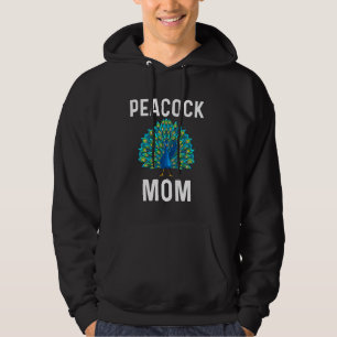 Funny Peacock For Mum Women Peafowl Bird Feather Hoodie
