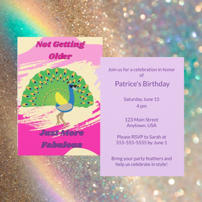 Funny Peacock Party Invitation (Creator Uploaded)