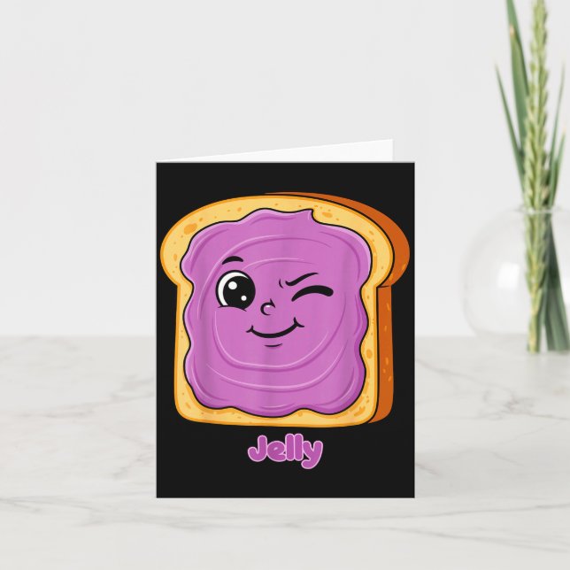 Funny Peanut Butter-jelly Friends Cute Food Matchi Card (Front)