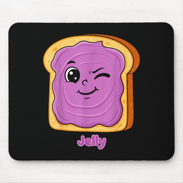Funny Peanut Butter-jelly Friends Cute Food Matchi Mouse Mat (Front)
