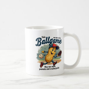 Funny Peanuts Take Me Out To The Byll Game Bysebyl Coffee Mug