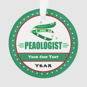 Funny Peaologist - I Love Peas Ornament
