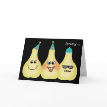 Funny Pear Birthday Pun Hipster Add Any Name