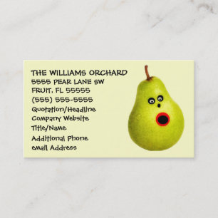 Funny Pear Grower Advertising Business Card