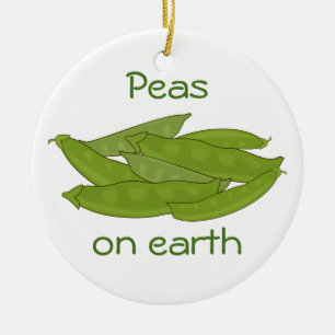 Funny Peas Christmas Ornament Peas on Earth Custom