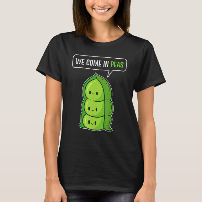 Funny Peas Pun Vegan 1 T-Shirt (Front)