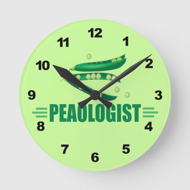 Funny Pease Round Clock (Front)