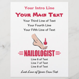 Funny Pedicure Manicure Salon Advertising Flyer