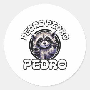Funny Pedro Pedro Dancing Racoon Popular Internet Classic Round Sticker