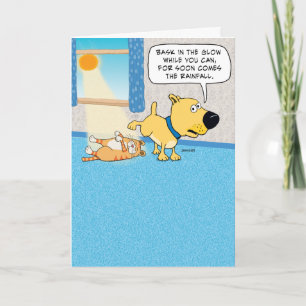 Funny Peeing Dog Birthday Card