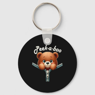 Funny - Peek-a-boo - Bear Key Ring