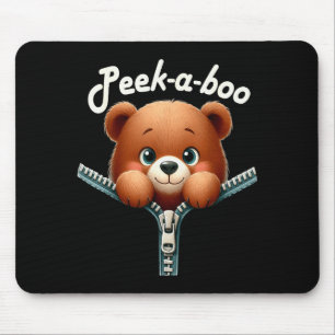 Funny - Peek-a-boo - Bear Mouse Mat