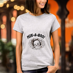 Funny Peek a Boo Peeking Baby Ghost T-Shirt