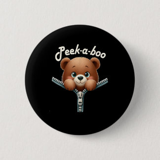 Funny - Peekabo - Bear 6 Cm Round Badge