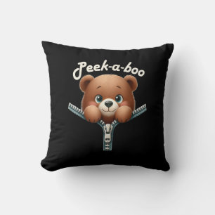 Funny - Peekabo - Bear Cushion
