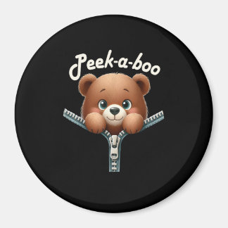 Funny - Peekabo - Bear Magnet