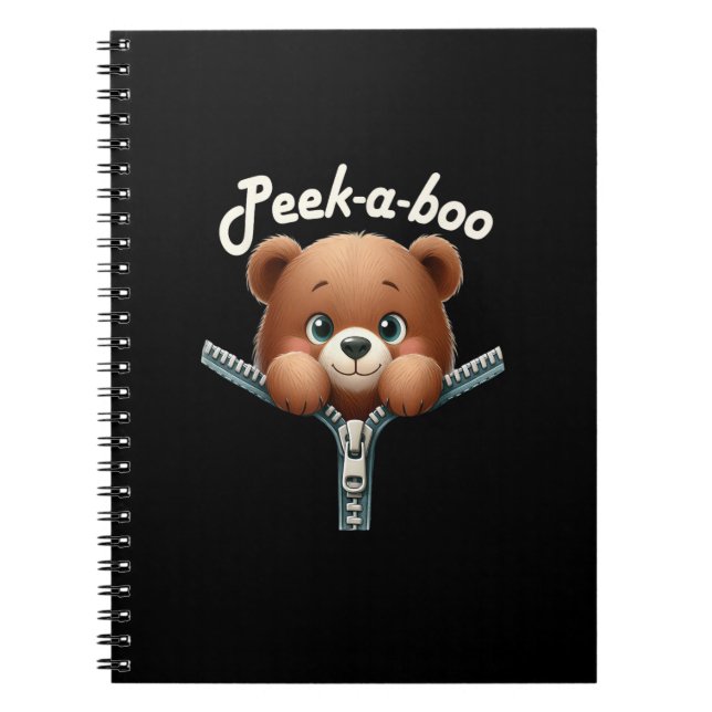 Funny - Peekabo - Bear Notebook (Front)