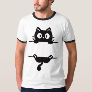 Funny Peekaboo Cat T-Shirt – Cool Casual Style