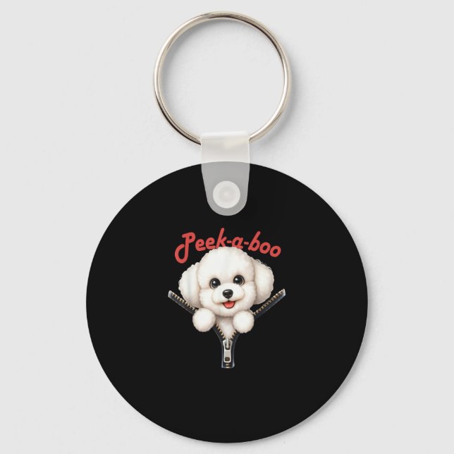 Funny - Peekaboo Halloween Key Ring (Front)
