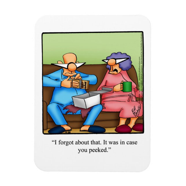 Funny Peeking Before Christmas Humor Magnet Gift (Vertical)