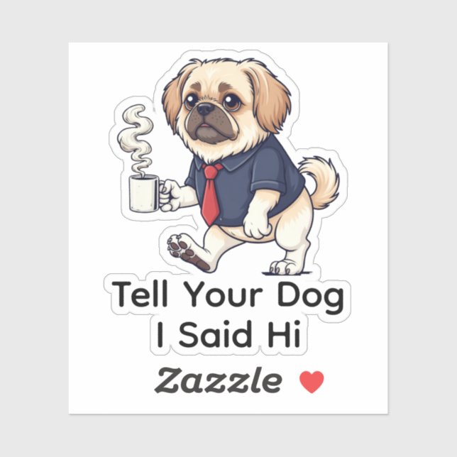 Funny Pekingese Dog Business Suit Coffee  (Sheet)