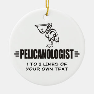 Funny Pelican Ceramic Tree Decoration